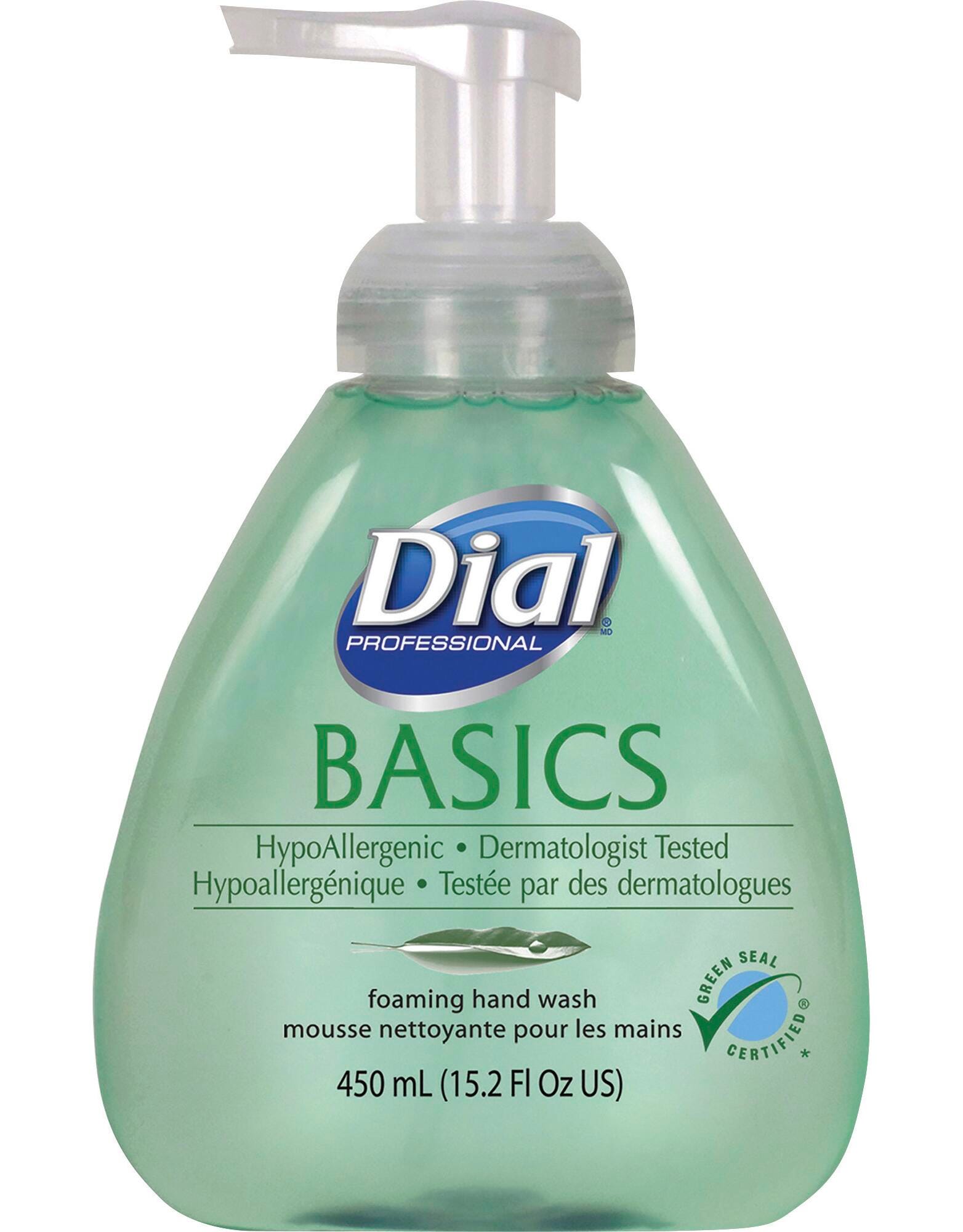 Dial Corp. Hypoallergenic Foaming Hand Soap, 15.2 oz, Green, Aloe Vera, Item Number 1446017